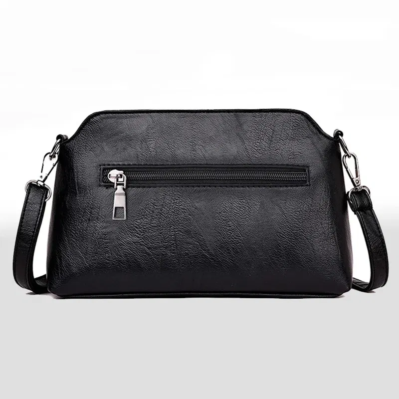 Color: Yellow, Size: S - New Casual mama Messenger Bags Crossbody PU Leather Black Handbags for Women Small Shoulder Bag Purse