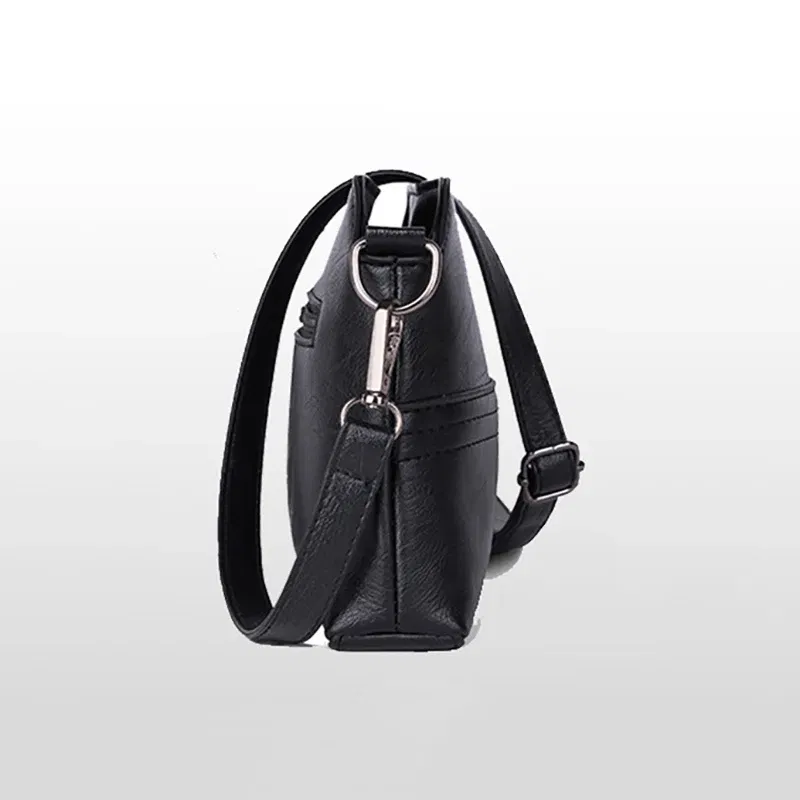 Color: Yellow, Size: S - New Casual mama Messenger Bags Crossbody PU Leather Black Handbags for Women Small Shoulder Bag Purse
