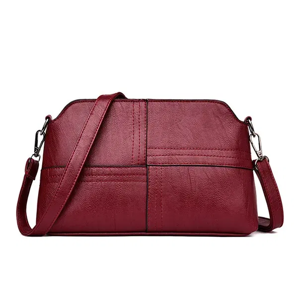 Color: Yellow, Size: S - New Casual mama Messenger Bags Crossbody PU Leather Black Handbags for Women Small Shoulder Bag Purse