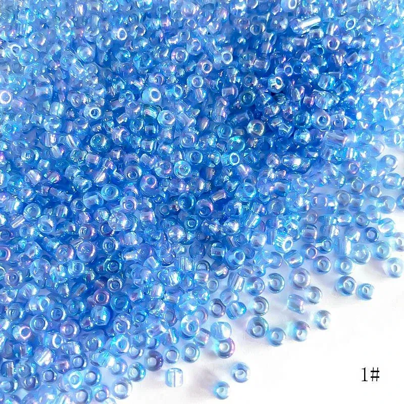 Color: WHITE, Item Diameter: 4mm - 2mm 3mm 4mm Glass Seed Loose Beads Small Charms DIY Craft Bracelet Beads for Jewelry Making Supplies Necklace Accessories