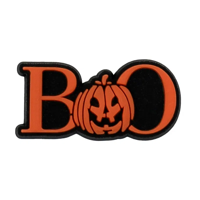 Color: Khaki - Halloween Shoe Charms Funny Ghosts Pumpkin Clog Charms Sweets Candles Broom Shoe Clips Decorations Chips Cats Bats Clips Jeans