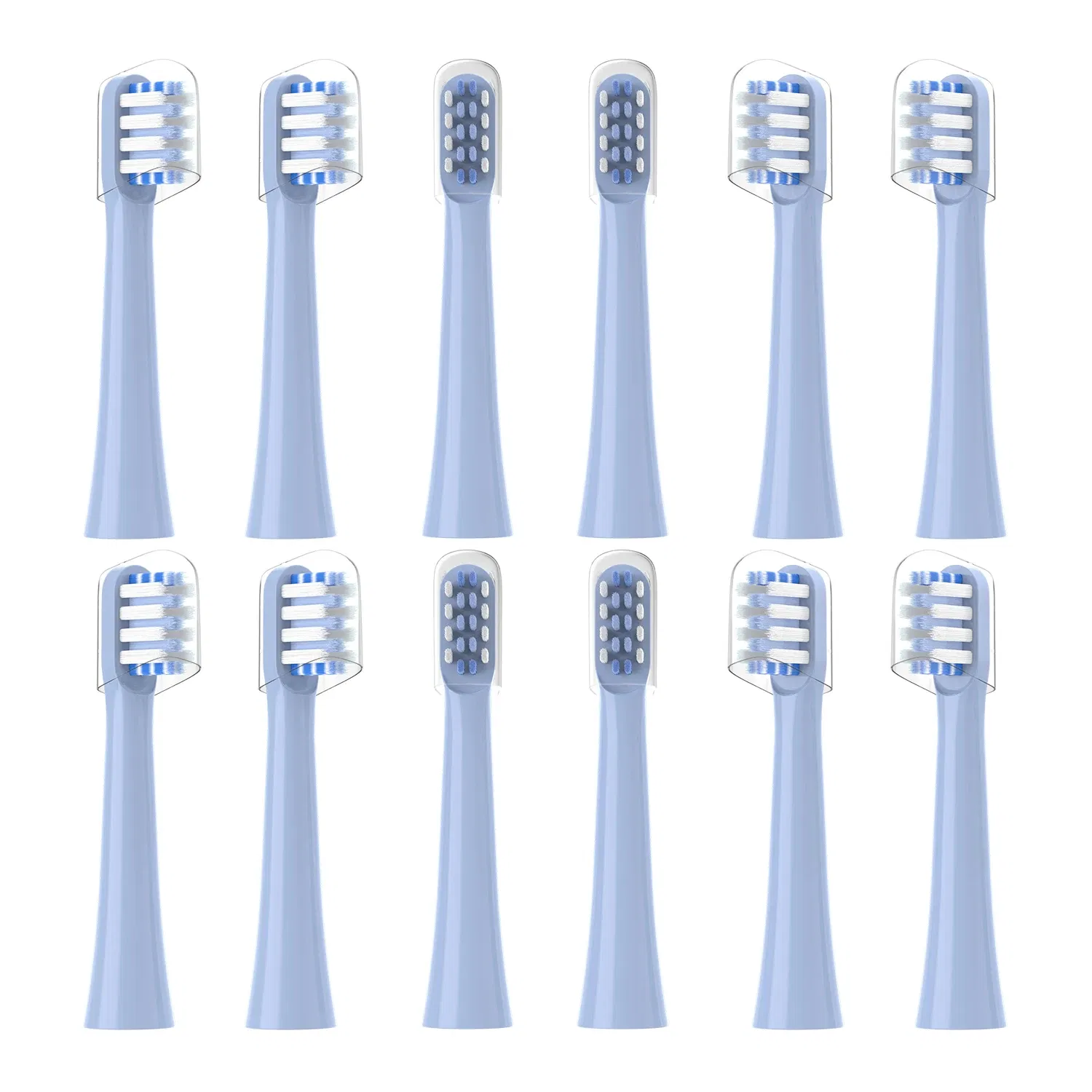 Color: Blue - Replacement Toothbrush Heads Compatible with Colgate Hum Connected Smart Battery Toothbrush Refill Head,12 Pack