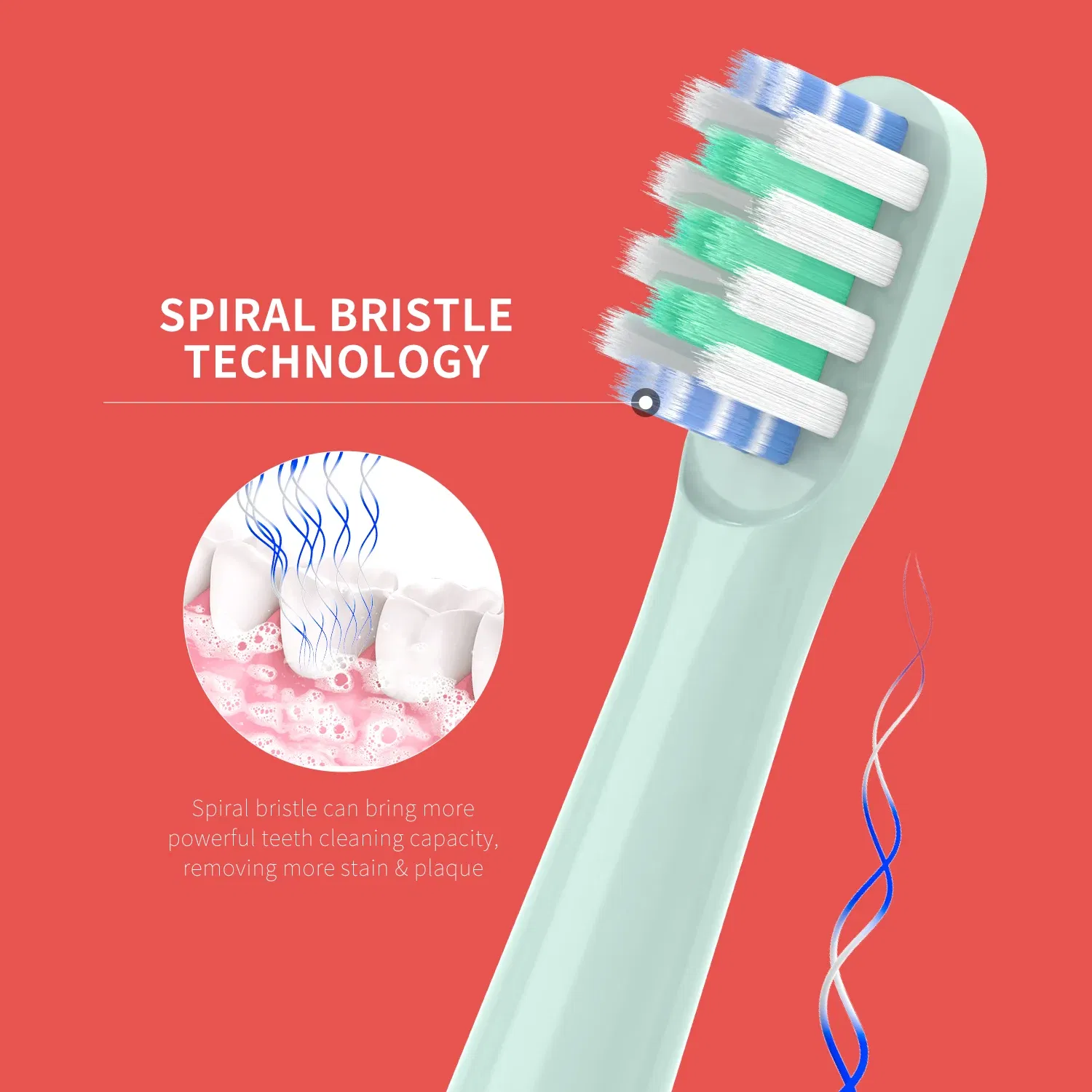 Color: Blue - Replacement Toothbrush Heads Compatible with Colgate Hum Connected Smart Battery Toothbrush Refill Head,12 Pack