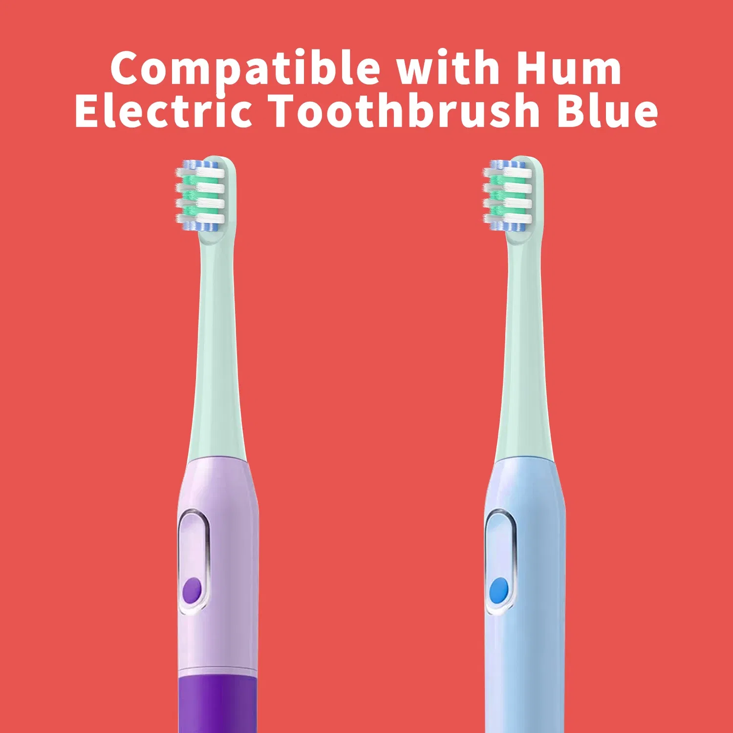 Color: Blue - Replacement Toothbrush Heads Compatible with Colgate Hum Connected Smart Battery Toothbrush Refill Head,12 Pack