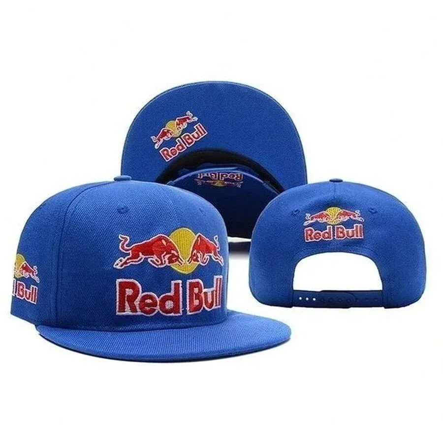 Color: Blue - RED BULL Baseball Cap Snapback Hat Hats & Caps Men Moto Letters Racing Motocross Riding Hip Hop Sun Hats