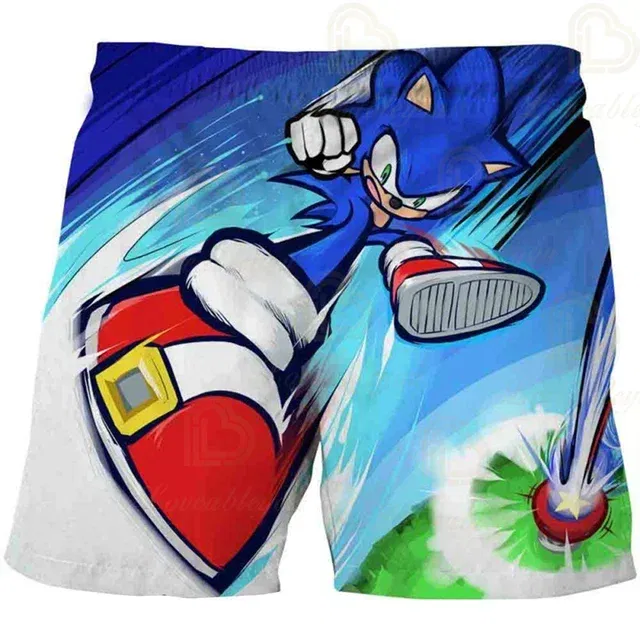 Color: Pink, Kid Size: 7 - New Anime Kids Sonic Shorts Fashion Boys Girls Clothes Harajuku Cute Baby Cartoon Casual Summer Boy Boy Beach Pants