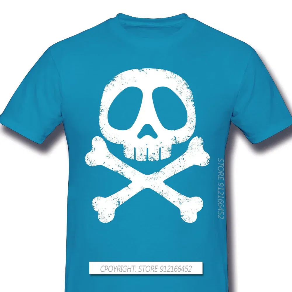 Color: ROYAL BLUE, Size: M - Cool Black TShirt Space Pirate Captain Harlock Arcadia Kei Yuki Anime Homme T-Shirts Tee Pure Cotton Oversize Short Sleeve