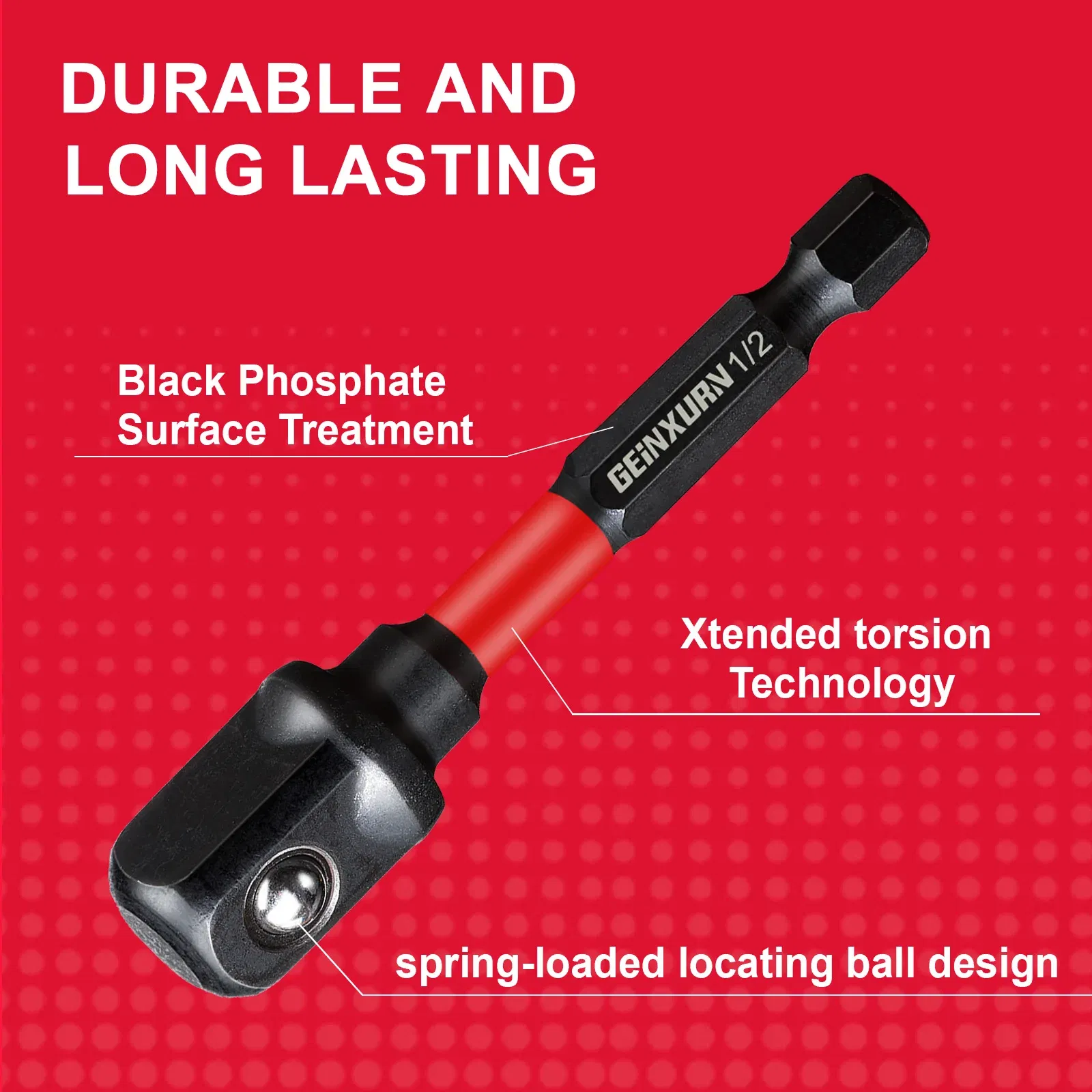 Color: Dark purple - Geinxurn Impact Socket Adapter Set,1/4"3/8"and1/2"Drive,Extension Bit with Holder,Adapt Power Drill to High Torque Impact Wrench