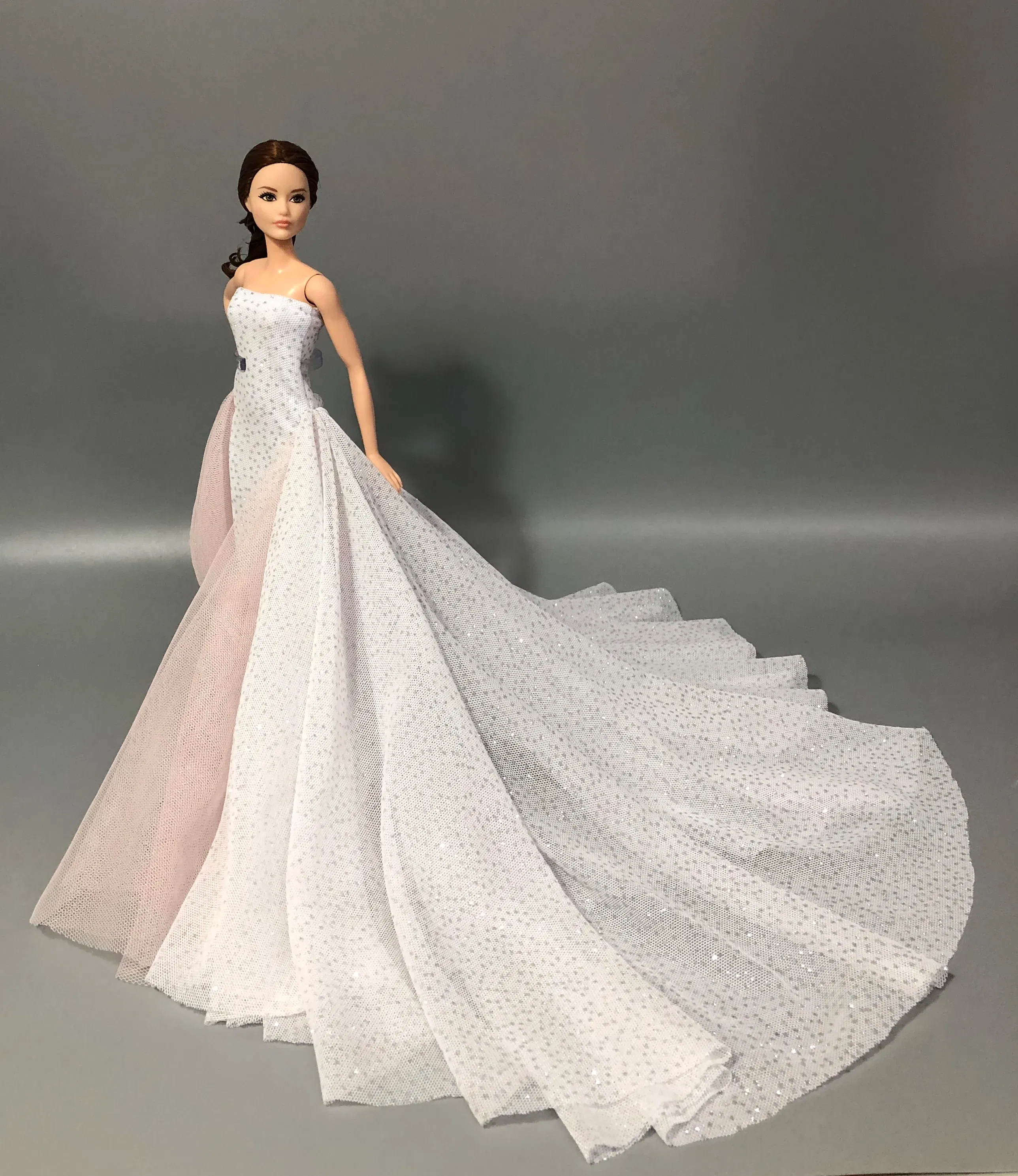 Color: Pink - for bride dress for barbie clothes 30 cm dresses gowns doll party dress clothing accessories outfit princess costume wedding