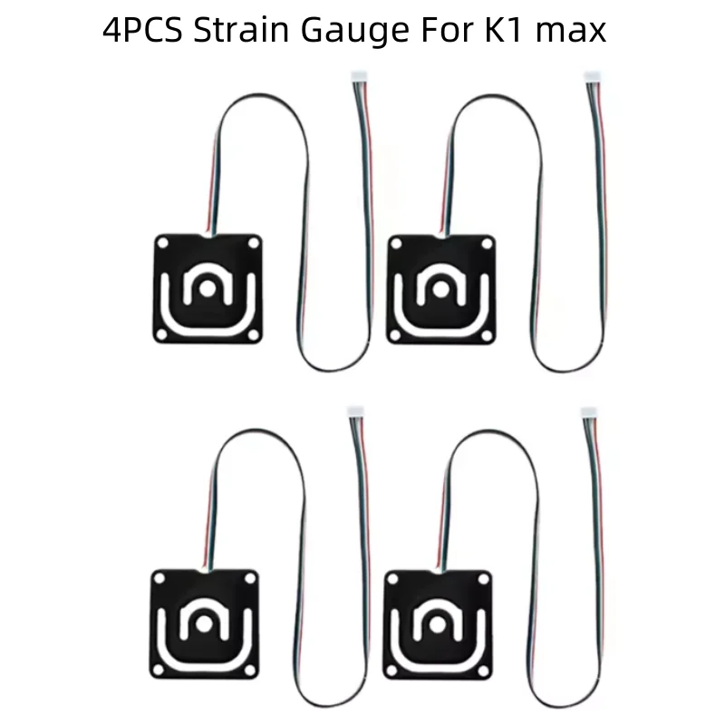 4PCS For Creality K1 MAX Strain Gauge _34x34_928DAD-240-Electrophoretic Hole Exposure White - Temperature Resistant Wire