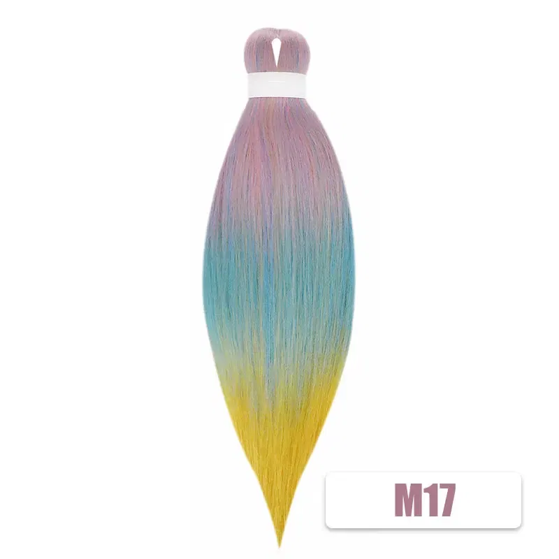 Color: Pink, Stretched Length: 26inches, Bulk Buy: 1Pcs/Lot - Kanekalon 26inch Hot Water Set Pre Stretched Jumbo Braiding Hair Box Twist Braids Synthetic Hair Extensions For Women Soft Yaki