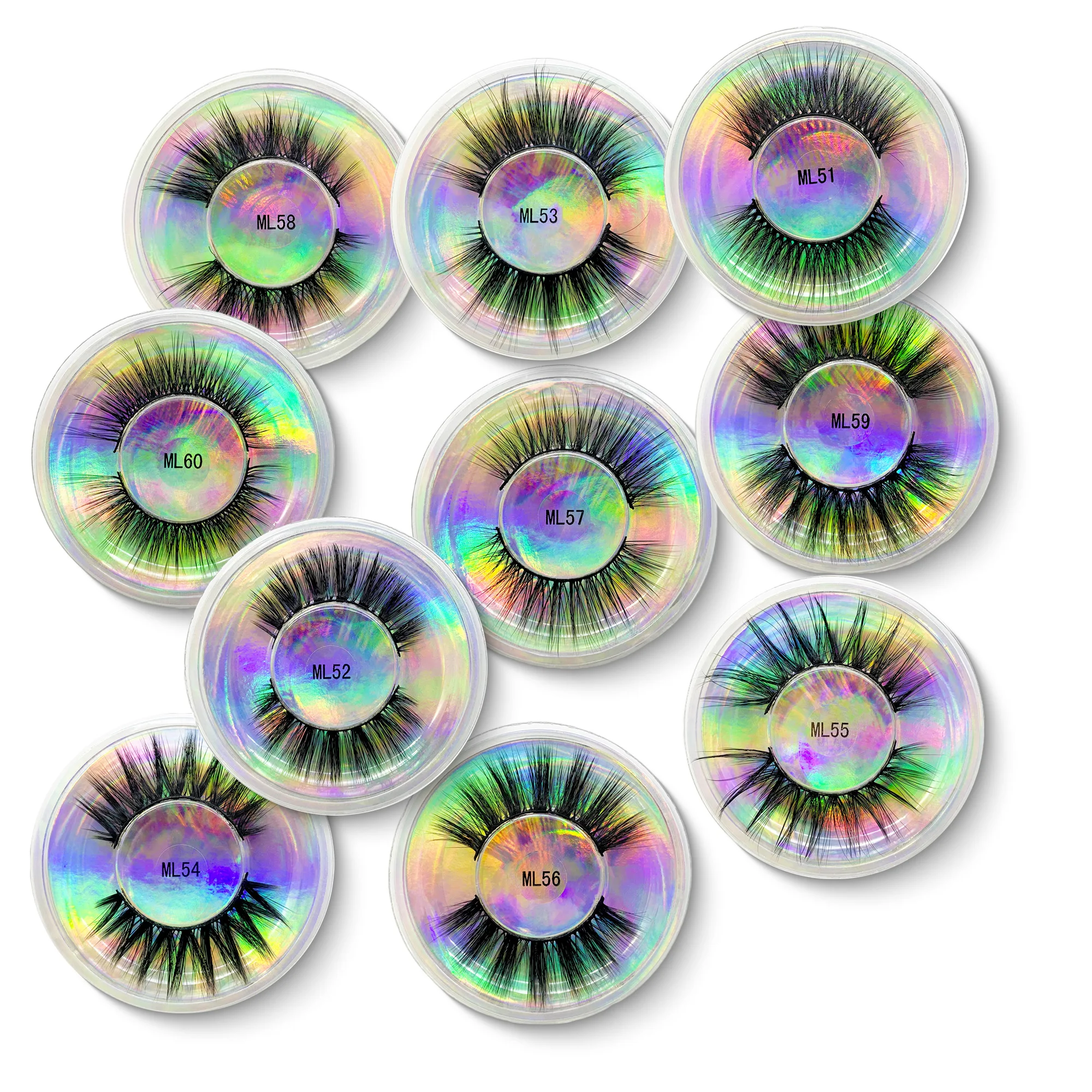 Color: Violet, Ships From: United States - Fake Eyelashes Wholesale Fluffy False Eyelashes Makeup Eyelash Extension Accessoires Faux Mink Lashes maquiagem