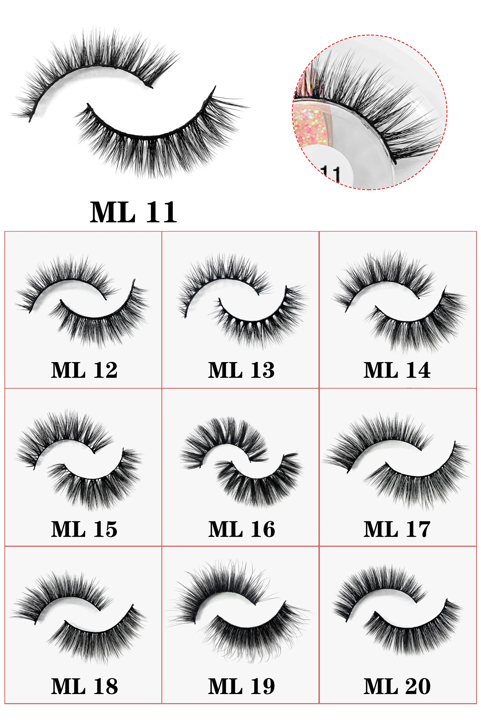 Color: Violet, Ships From: United States - Fake Eyelashes Wholesale Fluffy False Eyelashes Makeup Eyelash Extension Accessoires Faux Mink Lashes maquiagem