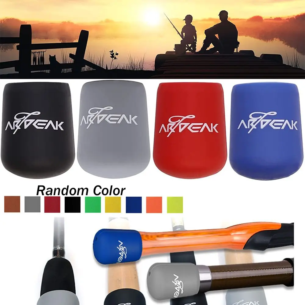 Color: Burgundy - Rod Protective Case Fishing Rod Handle Cover Rod Bottom Protector Fishing Rod Handle Protective Case Fishing Rod Fixed Ring