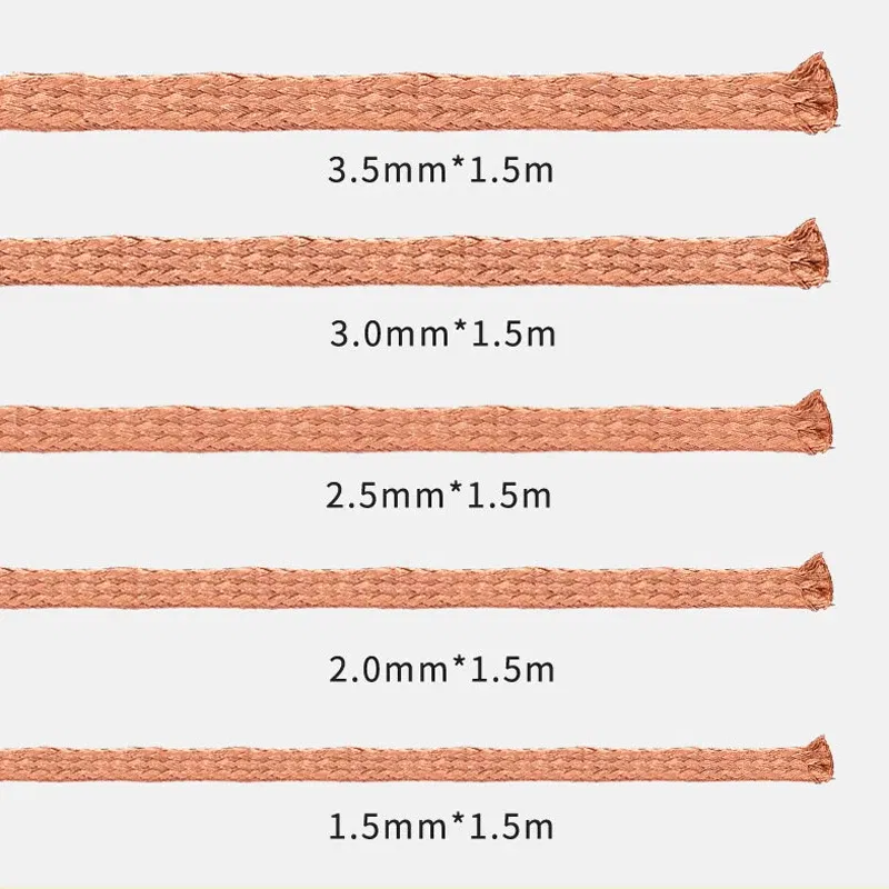 Diameter: 0.1MM - 5pcs/lot MECHANIC Desoldering Wire Solder Wick Tin Remover 1.5m Length Desoldering Braid PCB Welding Rework Tool