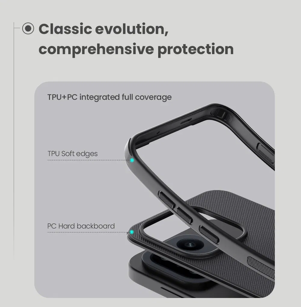 Color: Lemon yellow, Material: Cotton - Nillkin for OnePlus 15 Case Super Frosted Pro 360 Hard PC TPU Bumper Matte Camera protection full Back Cover