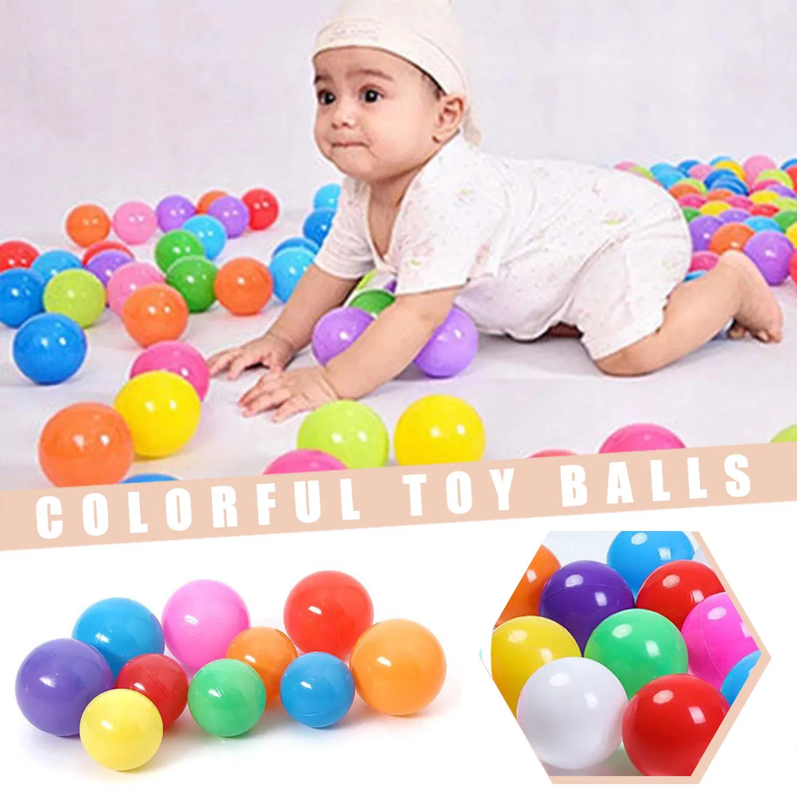 Color: green - 50/100PCS Outdoor Sport Ball Colorful Soft Water Pool Ocean Wave Ball Baby Children Funny Toys Eco-Friendly Stress Air Ball