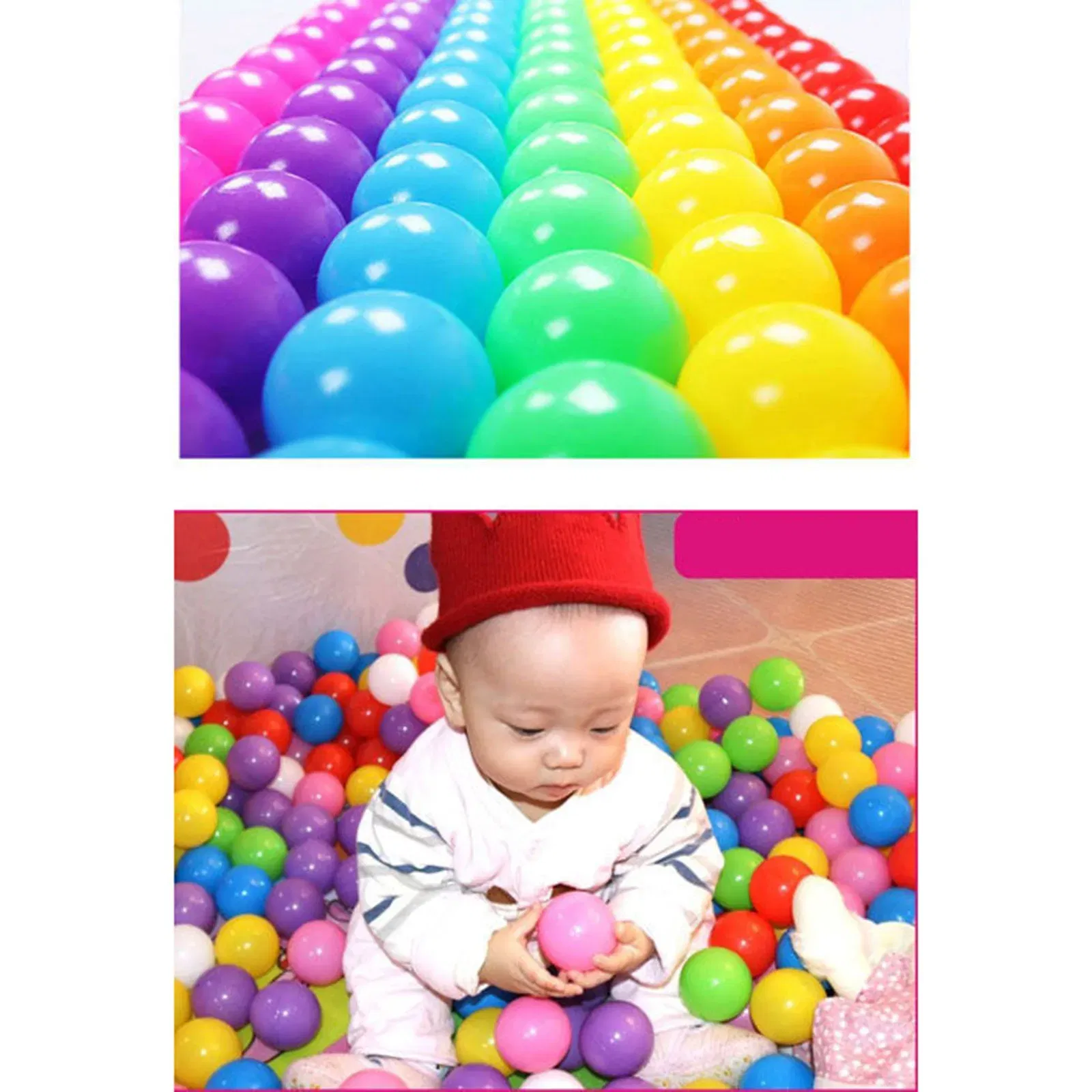 Color: green - 50/100PCS Outdoor Sport Ball Colorful Soft Water Pool Ocean Wave Ball Baby Children Funny Toys Eco-Friendly Stress Air Ball
