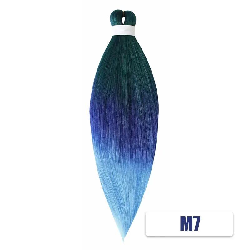 Color: #Purple, Stretched Length: 26inches, Bulk Buy: 3Pcs/Lot - Kanekalon 26inch Hot Water Set Pre Stretched Jumbo Braiding Hair Box Twist Braids Synthetic Hair Extensions For Women Soft Yaki