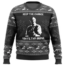 Color: Dark Grey, Size: L - Home Alone Ugly Christmas Sweater Men Women Pullover Hot Sale Round Neck Long Sleeve Top Christmas Clothing 3D Funny Printed
