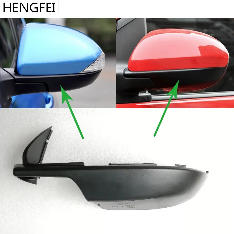 Color: Black - Accessories For Car Mazda 2 3 6 M3 M6 M2 Demio Rearview Mirror Cover Bottom Case Lower Shell