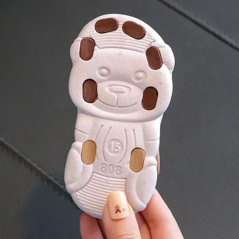 Color: Beige, Shoe Size: 3 - 2023 Summer Baby Boys Girls Sandals Children Beach Sandals Cartoon Infant Toddler Shoes Comfortable Soft Sole Kids Student Shoes