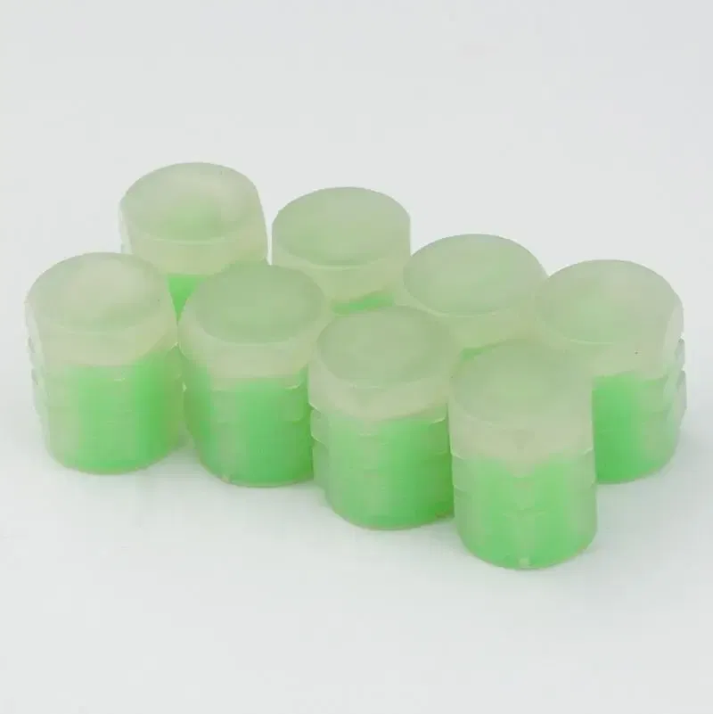 Color: green - car Luminous Tire Valve Cap for Citroen C4 C5 C3 Picasso Xsara Berlingo Saxo C2 C1 C4L DS3