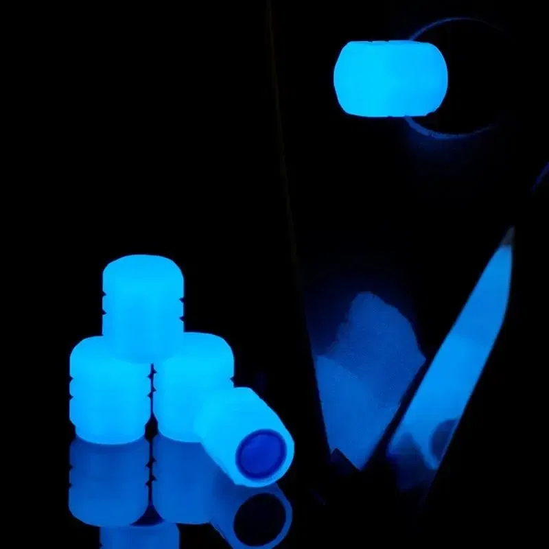 Color: green - car Luminous Tire Valve Cap for Citroen C4 C5 C3 Picasso Xsara Berlingo Saxo C2 C1 C4L DS3