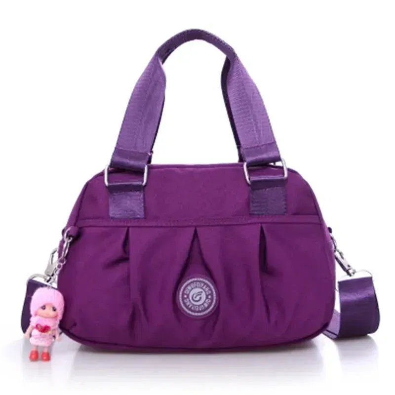 Color: Brown - Crossbody Bags for Women Simple Canvas Square waterproof Bag Designer Luxury Women's Bag 2024 Fashion Female Handbags for Women