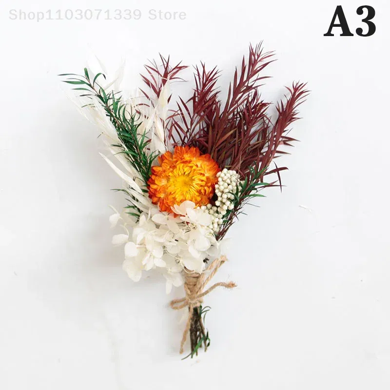 1pc Mini Natural Dry Flowers Bouquet Fresh Dried Preserved Flower Small Decorative Photography Photo Backdrop Home Decor Bouquet