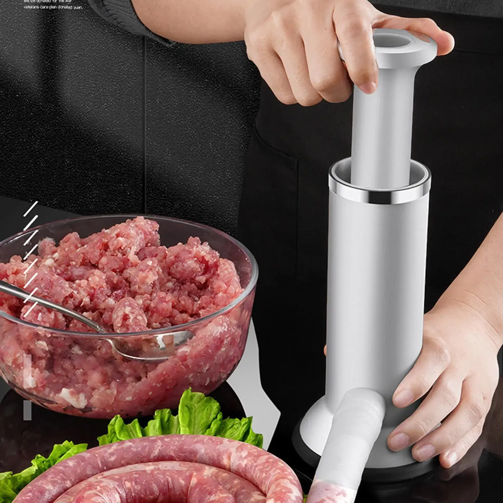 Ships From: spain - Sausage Stuffer Sausage Filling Machine Homemade Manual Sausage Maker Sausage Stuffers With Meatball Maker Kitchen Artifact