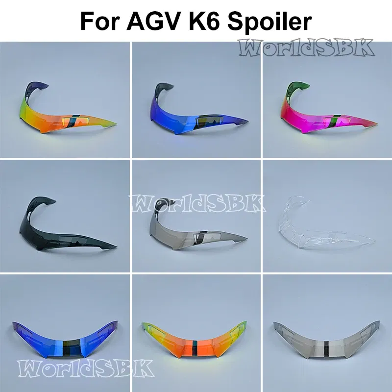 Color: Beige - Motorcycle Helmet Rear Spoiler Replacement for AGV K6 Tail Parts & Accessories