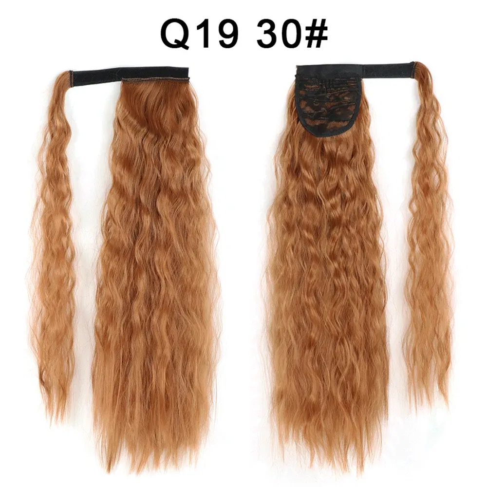 Color: #99 - LINWAN Synthetic Long Straight Wrap Around Clip In Ponytail Hair Extension Heat Reistan Pony Tail Fake Hair