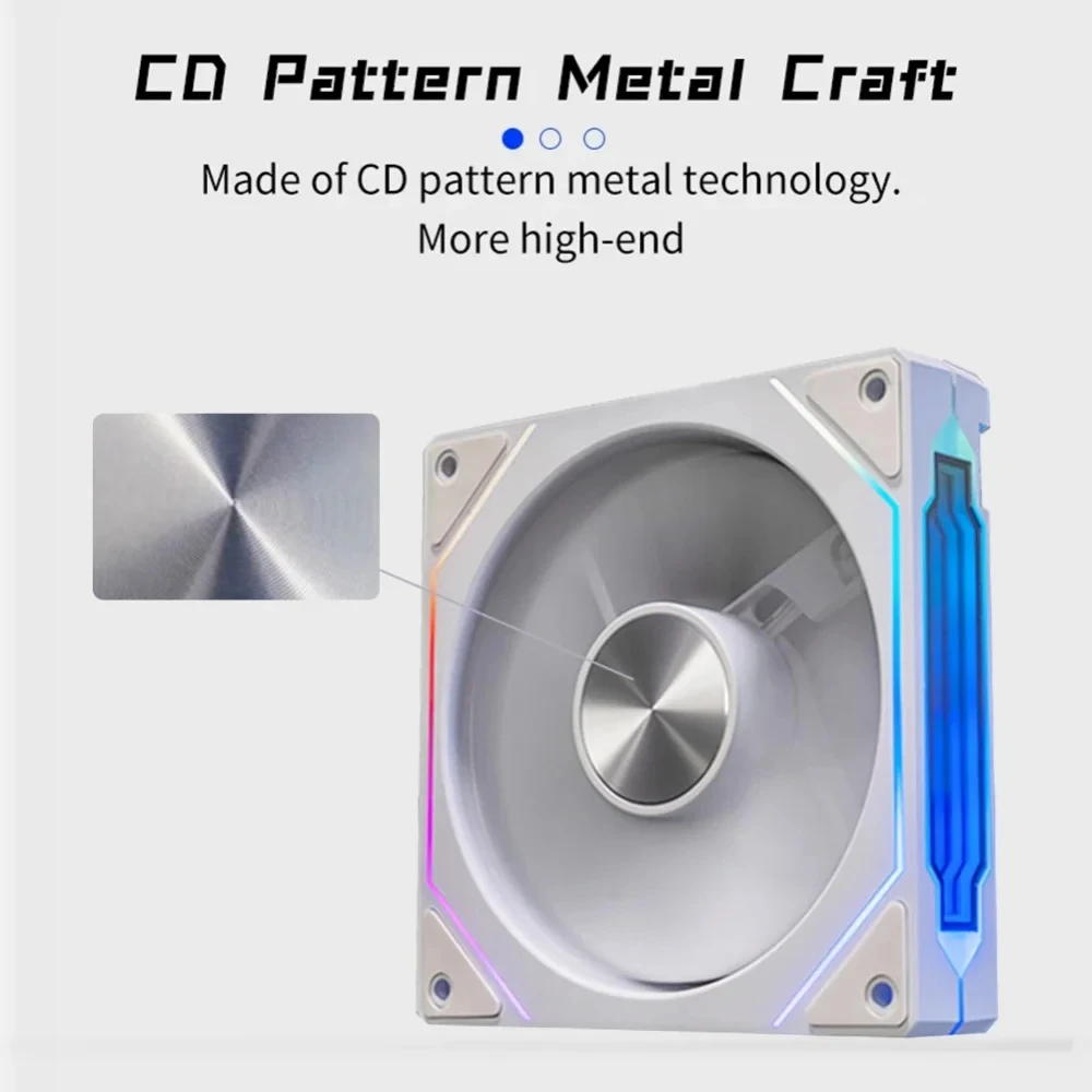 Color: Black, Blade Color: Other, RGB Support: A-RGB - Prism 4RS ARGB CPU Case Fan 120mm Infinity Mirror Design 5V 3PIN Motherboard Lighting Sync 4PIN PWM 800-1800RPM Case Cooler Fan