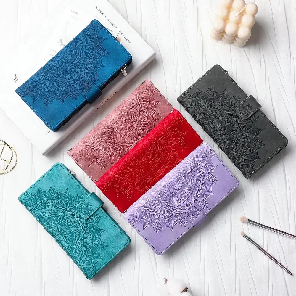 Color: Black Green, Material: PVC - For Poco X7 F6 X6 X5 Pro X3 NFC 5G Zipper Wallet Case Crossbody Book Shell Xiaomi Poco M7 Pro M6 F5 M5 C75 3 X 7 M 6 Flip Cover