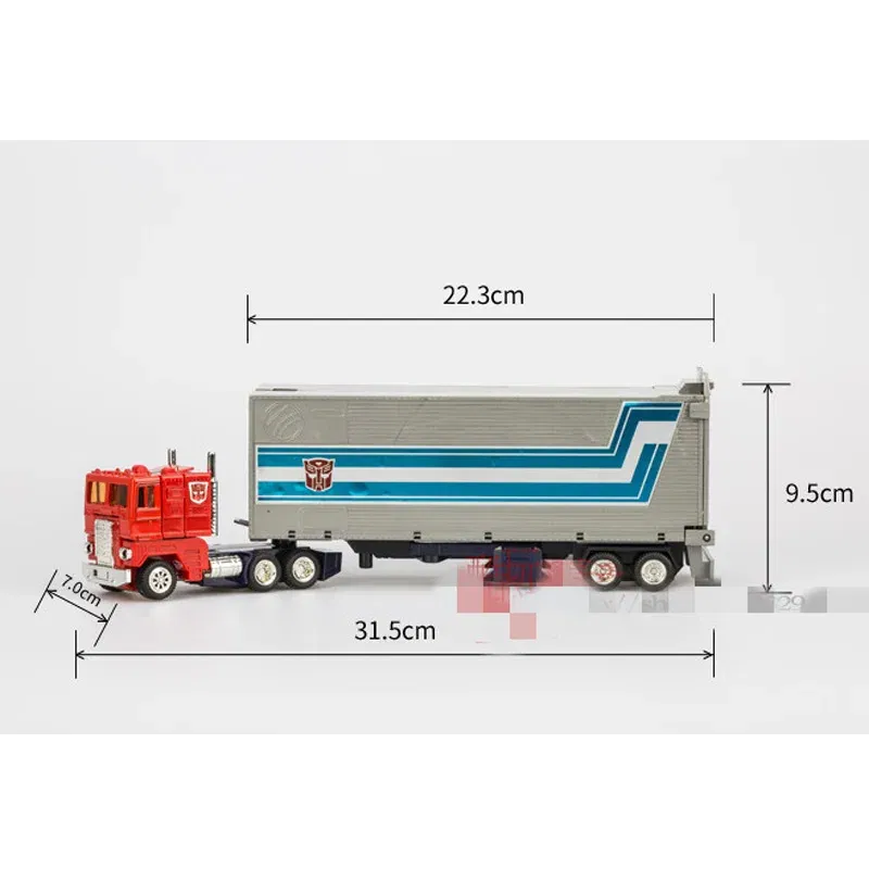 Color: Black - Transformation G1 Re-enacted OP Prime Red KO Edition With Carriage Metal Front Action Figureals Model Toys Gift