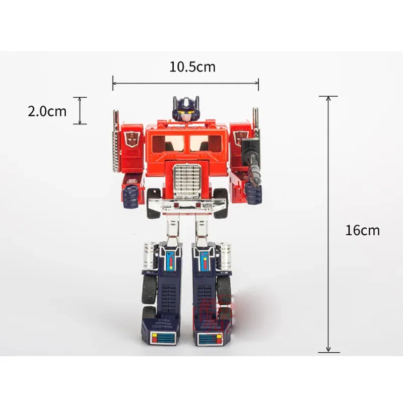 Color: Black - Transformation G1 Re-enacted OP Prime Red KO Edition With Carriage Metal Front Action Figureals Model Toys Gift