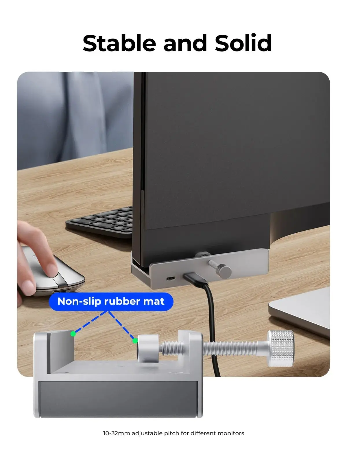 Color: pink - ORICO-USB 3.2 Hub 6-Port Expansion with Power Connector 10Gbps Protocol High-Speed Transmission SD, TF Card Fast Reading