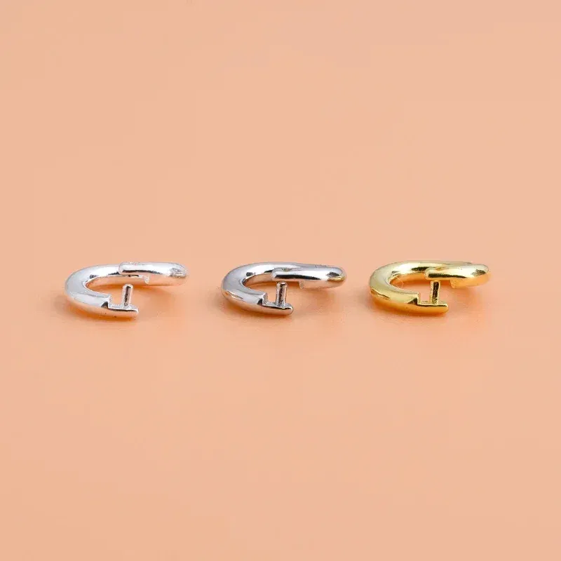 Color: WHITE - S925 sterling silver DIY bracelet necklace ring buckle, Open Ring Connection Buckle Silver Ring pendant ring