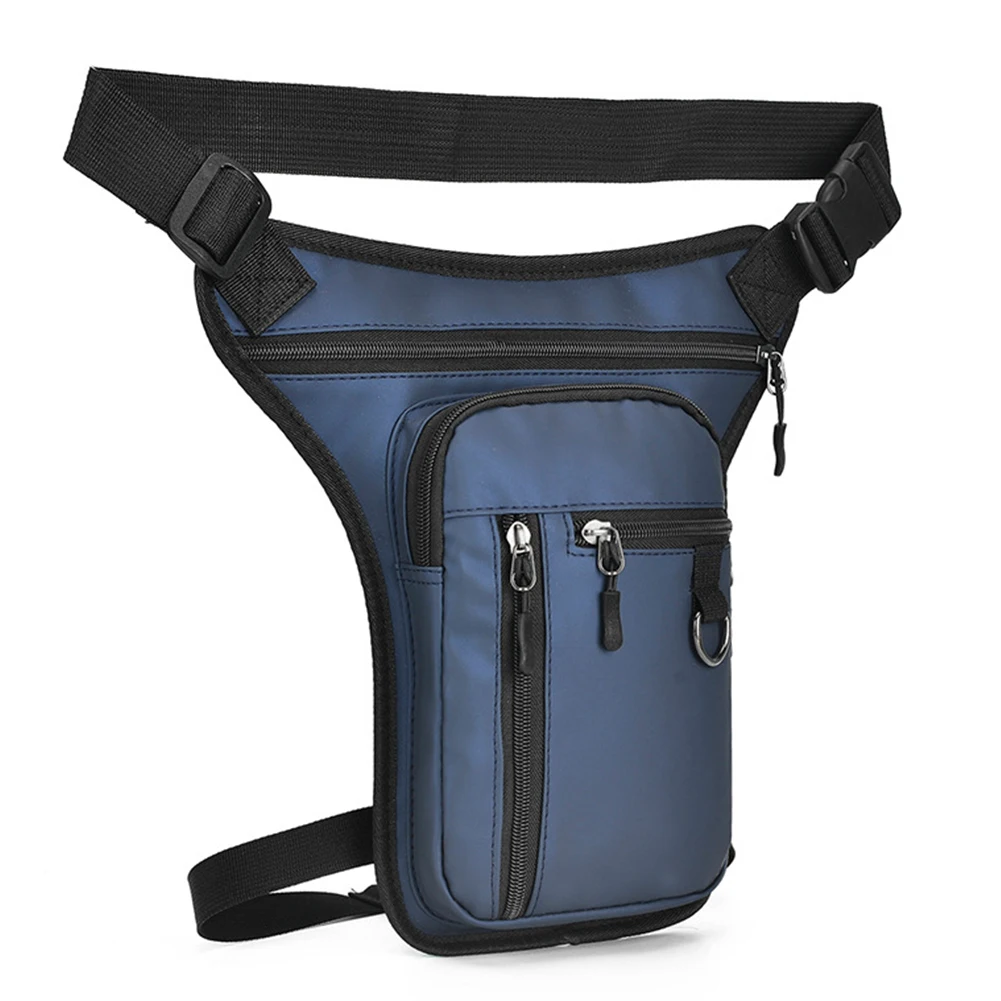 Color: GRAY - Men Drop Leg Bag Waist Bag Waterproof Men Fanny Pack Phone Purse Motorcycle Riding Shoulder Cross Body Thigh Hip Belt Waist Bags