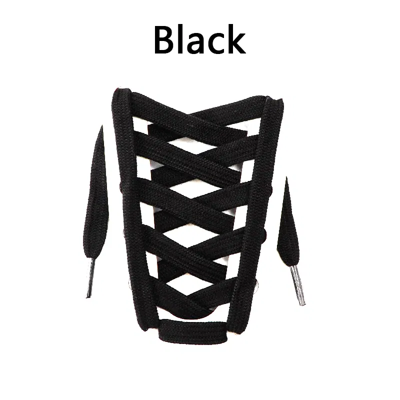 Color: black, Ships From: CHINA, Length: 160cm - 1 Pair Flat Shoelaces for Sneakers Rugged Wear-resistant Classic Canvas Sports Shoe Laces Women Men Shoelace Solid Double Cotton