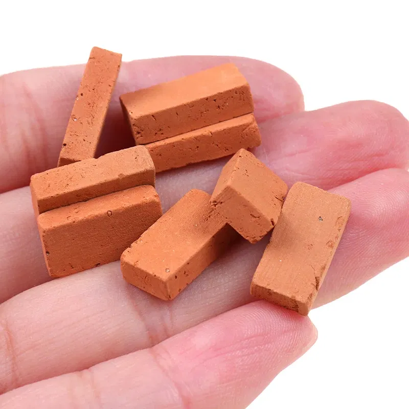 50PCS 1/16 Dollhouse miniature simulation brick diy sand table landscape scenery clay Scenery Buildings Toys