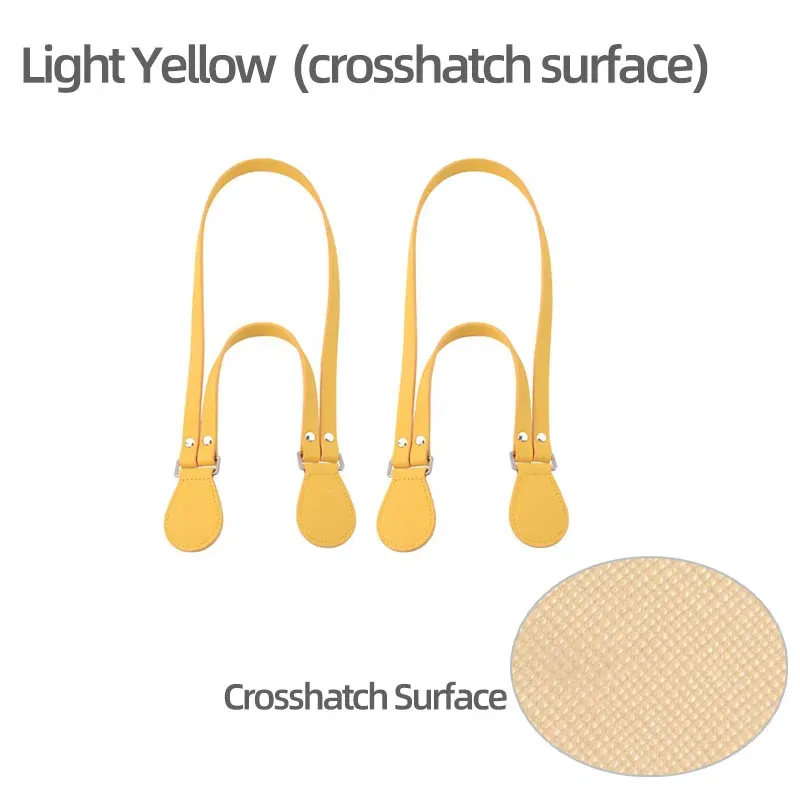 Color: Yellow - New Long Short Leather Handheld Single Shoulder One-Piece Straps Handles O Bag Accessories Multifunctional Strap for Obag