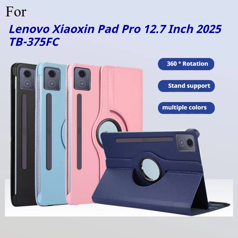 Color: SKY BLUE, Size: iPad mini 6 - 360 Degree Rotating Case For Lenovo Xiaoxin Pad Pro 12.7 inch 2025 Tablet Cover Xiaoxin Pad Pro 12.7"TB373FU TB375FC 2025 Funda
