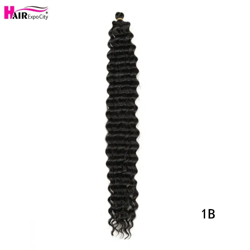 Color: #1B, Ships From: CN, Stretched Length: 28inches, Bulk Buy: 1Pcs/Lot - 22-28 Inch Freetress Deep Twist Crochet Hair Natural Synthetic Braids Hair Ombre Crochet Braiding Hair Extensions Hair Expo City