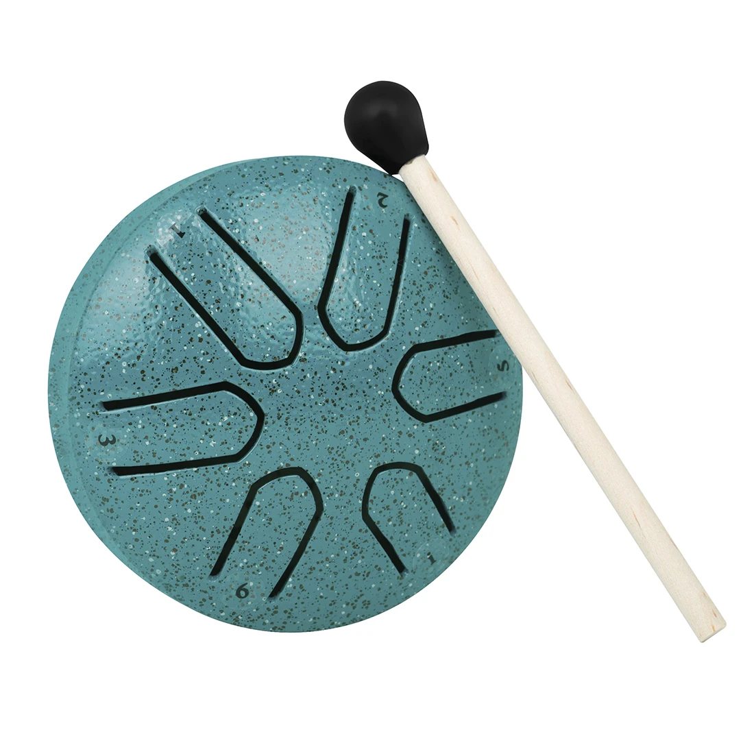 Color: DEEP BLUE - 3 Inch 6-Tone Steel Tongue Drum Mini Hand Pan Drums with Drumsticks Percussion Musical Instruments Drum Accessories