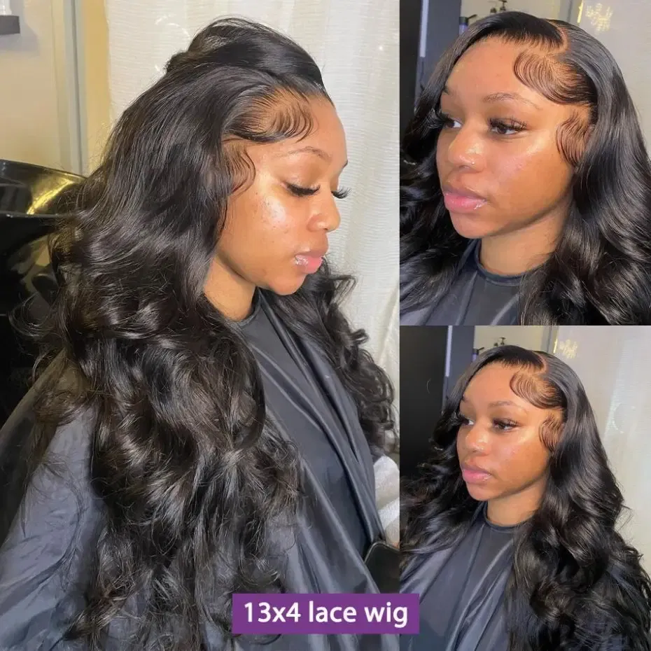 Color: #1B, Ships From: CHINA, Stretched Length: 30Inches, Density: 150% - Body Wave 4x4 Glueless HD Lace Closure Wigs For Women 13x4 13x6 Human Hair Wig Brazilian Transparent Lace Front Wig Pre Plucked