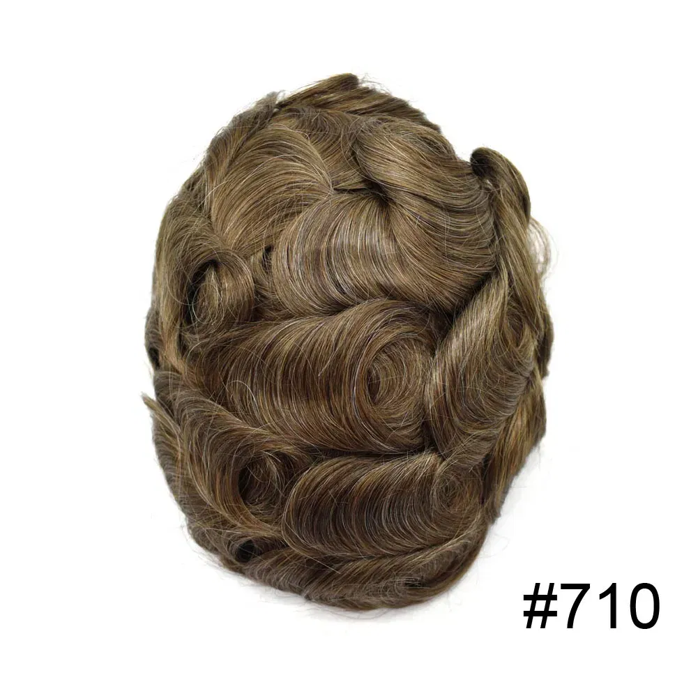 Toupee Color: 20R#, Toupee Density: 90%, Length: 6 inches, Ships From: CHINA, Toupee Size: 8x10 - Men Toupee Hair Systems Ultra Thin Skin 0.06MM V-LOOP Capillary Prosthesis Invisible Hairline Real Human HairPieces Hair Units