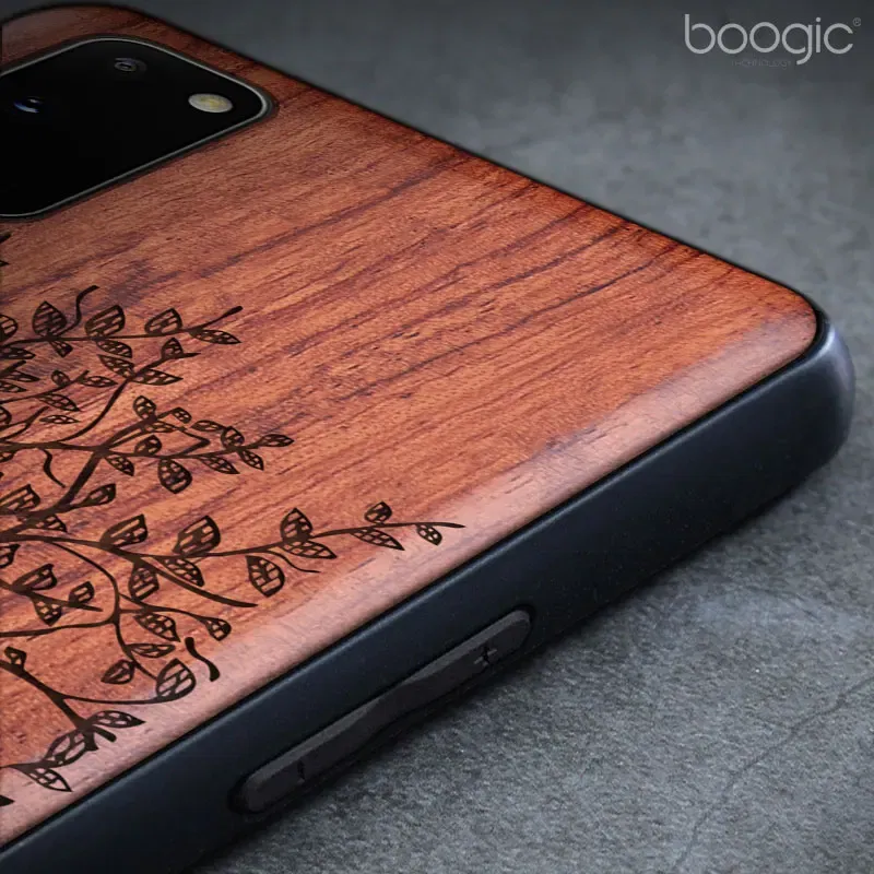 Color: Green, Material: PP - Natural Wood Wooden TPU Case For Samsung Galaxy Note 20 Ultra S24 S23 S21 Ultra S20 FE S10 Plus Case Cover Phone Shell Skin Bag