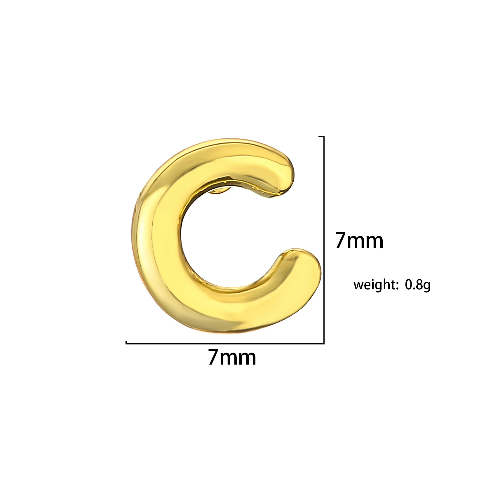 Metal Color: Light Yellow Gold Color, Ships From: CHINA, Main Stone Color: Multicolour - HECHENG,Initial Letter Earring For Women Men  A-Z 26 Letters Stud Earrings,Brass 18K Plated ear stud Jewelry